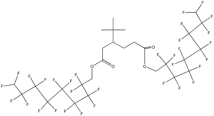 3-tert-Butyladipic acid bis(2,2,3,3,4,4,5,5,6,6,7,7,8,8,9,9-hexadecafluorononyl) ester 구조식 이미지