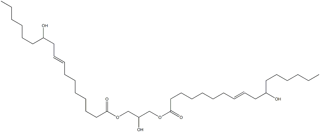 Bis(11-hydroxy-8-heptadecenoic acid)2-hydroxytrimethylene ester 구조식 이미지