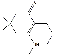 2-[(Dimethylamino)methyl]-3-methylamino-5,5-dimethyl-2-cyclohexene-1-thione Structure