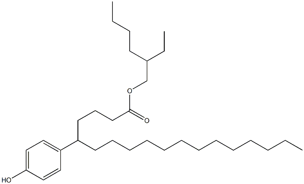 5-(4-Hydroxyphenyl)stearic acid 2-ethylhexyl ester Structure