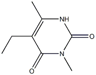 3,6-Dimethyl-5-ethyluracil Structure