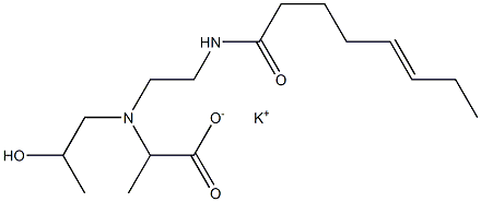 2-[N-(2-Hydroxypropyl)-N-[2-(5-octenoylamino)ethyl]amino]propionic acid potassium salt 구조식 이미지