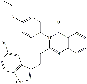 2-[2-(5-Bromo-1H-indol-3-yl)ethyl]-3-(4-ethoxyphenyl)quinazolin-4(3H)-one Structure