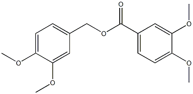 3,4-Dimethoxybenzoic acid (3,4-dimethoxybenzyl) ester 구조식 이미지