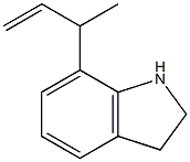 2,3-Dihydro-7-(1-methyl-2-propenyl)-1H-indole Structure