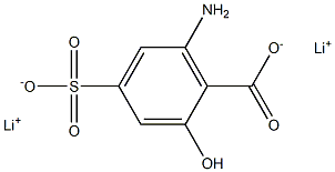 6-Amino-4-sulfosalicylic acid dilithium salt 구조식 이미지