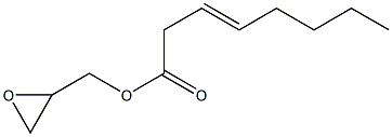 3-Octenoic acid (oxiran-2-yl)methyl ester Structure