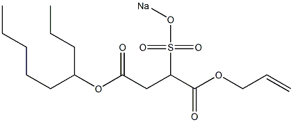 2-(Sodiosulfo)succinic acid 4-nonyl 1-(2-propenyl) ester Structure