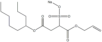 2-(Sodiosulfo)succinic acid 4-nonyl 1-(2-propenyl) ester 구조식 이미지