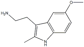 3-(2-Aminoethyl)-5-methoxy-2-methyl-1H-indole 구조식 이미지