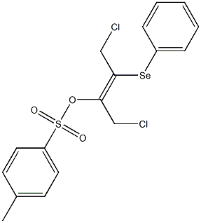 p-Toluenesulfonic acid (E)-1-(chloromethyl)-3-chloro-2-(phenylseleno)-1-propenyl ester Structure