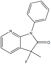 1,3-Dihydro-3-fluoro-3-methyl-1-phenyl-2H-pyrrolo[2,3-b]pyridin-2-one Structure