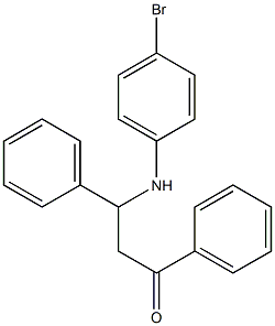 1,3-Diphenyl-3-(4-bromoanilino)-1-propanone 구조식 이미지