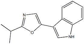 3-(2-Isopropyloxazol-5-yl)-1H-indole 구조식 이미지