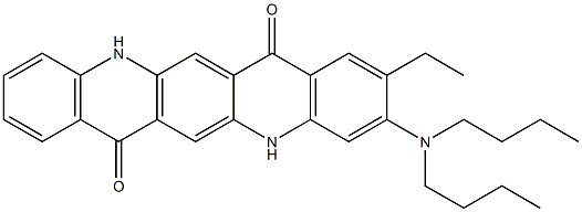 3-(Dibutylamino)-2-ethyl-5,12-dihydroquino[2,3-b]acridine-7,14-dione Structure