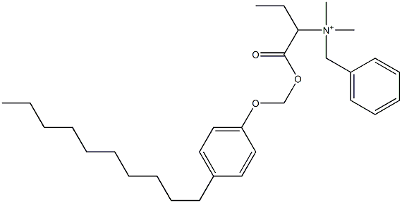 N,N-Dimethyl-N-benzyl-N-[1-[[(4-decylphenyloxy)methyl]oxycarbonyl]propyl]aminium Structure