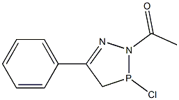 2-Acetyl-3-chloro-3,4-dihydro-5-phenyl-2H-1,2,3-diazaphosphole 구조식 이미지