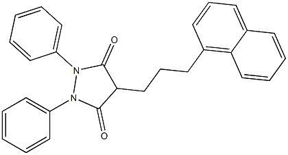 1,2-Diphenyl-4-[3-(1-naphtyl)propyl]-3,5-pyrazolidinedione 구조식 이미지