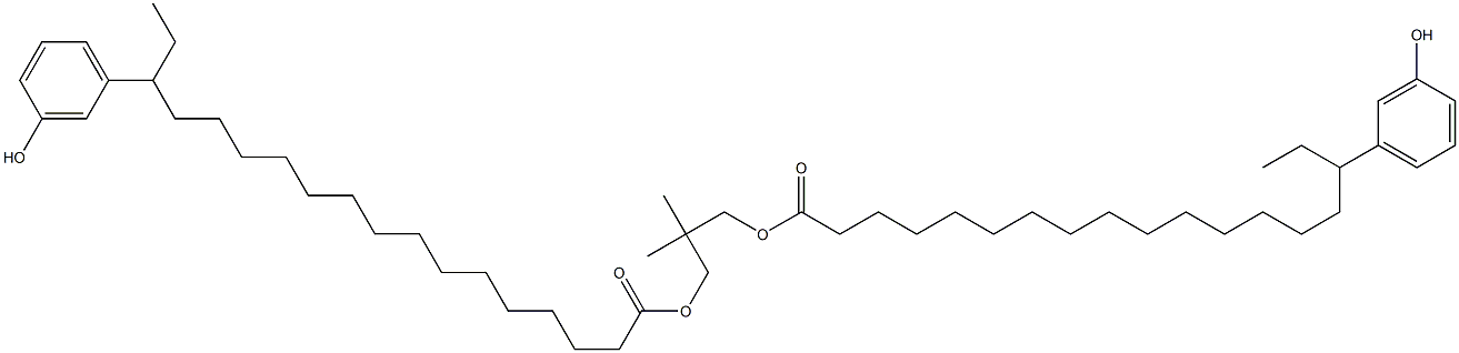 Bis[16-(3-hydroxyphenyl)stearic acid]2,2-dimethylpropane-1,3-diyl ester 구조식 이미지