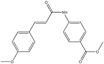 4-[[3-(4-Methoxyphenyl)-1-oxo-2-propenyl]amino]benzoic acid methyl ester 구조식 이미지