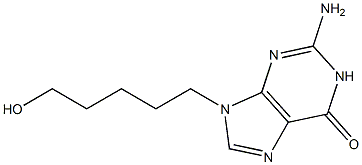 2-Amino-9-(5-hydroxypentyl)-1,9-dihydro-6H-purin-6-one 구조식 이미지