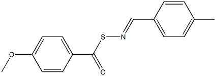 S-(p-Methoxybenzoyl)-N-(p-methylbenzylidene)thiohydroxylamine 구조식 이미지