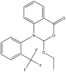 1-[2-(Trifluoromethyl)phenyl]-2-ethoxy-2H-3,1-benzoxazin-4(1H)-one 구조식 이미지
