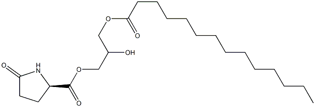 1-[(D-Pyroglutamoyl)oxy]-2,3-propanediol 3-tetradecanoate 구조식 이미지