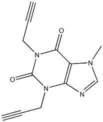 1,3-Di(2-propynyl)-7-methylxanthine Structure