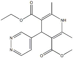 1,4-Dihydro-2,6-dimethyl-4-(4-pyridazinyl)pyridine-3,5-dicarboxylic acid 3-methyl 5-ethyl ester Structure