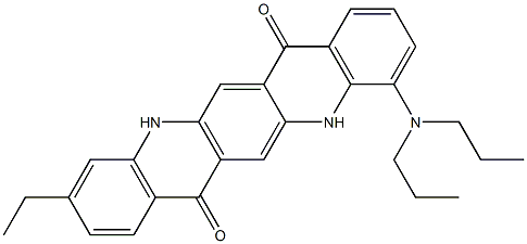 4-(Dipropylamino)-10-ethyl-5,12-dihydroquino[2,3-b]acridine-7,14-dione Structure