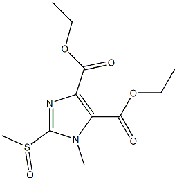 2-(Methylsulfinyl)-1-methyl-1H-imidazole-4,5-dicarboxylic acid diethyl ester 구조식 이미지