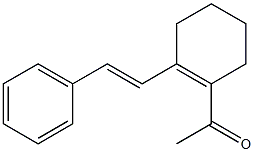 1-Acetyl-2-[(E)-2-phenylethenyl]-1-cyclohexene 구조식 이미지