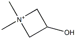 1,1-Dimethyl-3-hydroxyazetidine-1-ium Structure