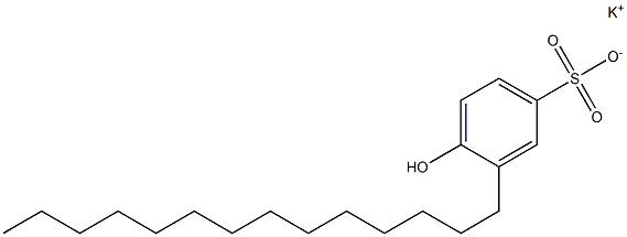 4-Hydroxy-3-tetradecylbenzenesulfonic acid potassium salt Structure