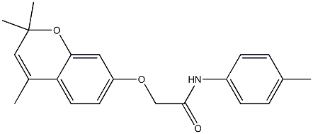 2-[[2,2-Dimethyl-4-methyl-2H-1-benzopyran-7-yl]oxy]-4'-methylacetanilide Structure