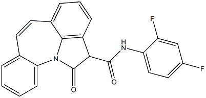1,2-Dihydro-1-oxo-N-(2,4-difluorophenyl)indolo[1,7-ab][1]benzazepine-2-carboxamide Structure