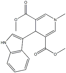 1,4-Dihydro-1-methyl-4-(1H-indol-3-yl)pyridine-3,5-dicarboxylic acid dimethyl ester Structure