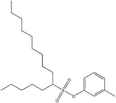 6-Pentadecanesulfonic acid 3-methylphenyl ester Structure