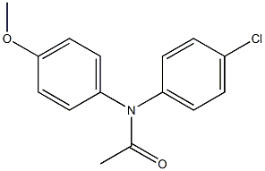 N-(p-Chlorophenyl)-N-(p-methoxyphenyl)acetamide 구조식 이미지