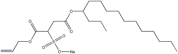 2-(Sodiosulfo)succinic acid 4-pentadecyl 1-(2-propenyl) ester 구조식 이미지