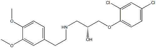 (R)-1-(2,4-Dichlorophenoxy)-3-[[2-(3,4-dimethoxyphenyl)ethyl]amino]-2-propanol 구조식 이미지