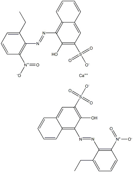 Bis[1-[(2-ethyl-6-nitrophenyl)azo]-2-hydroxy-3-naphthalenesulfonic acid]calcium salt 구조식 이미지