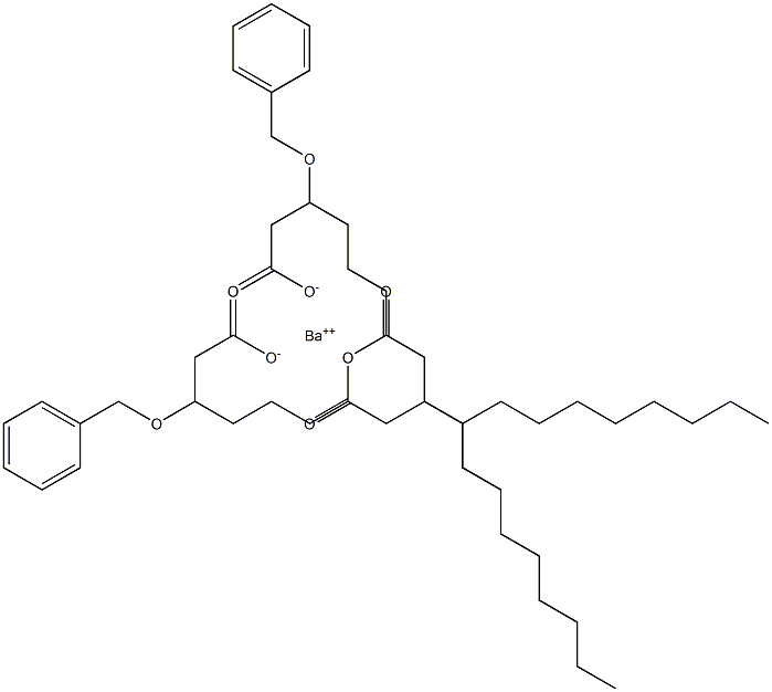 Bis(3-benzyloxy-7-acetyloxystearic acid)barium salt 구조식 이미지