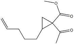 2-(4-Pentenyl)-1-acetylcyclopropane-1-carboxylic acid methyl ester Structure