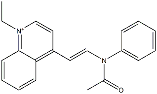 4-[2-[(Acetyl)phenylamino]ethenyl]-1-ethylquinolinium Structure