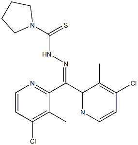 Methyl(4-chloro-2-pyridinyl) ketone (1-pyrrolidinyl)thiocarbonyl hydrazone Structure