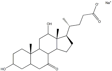 3,12-Dihydroxy-7-oxocholane-24-oic acid sodium salt Structure