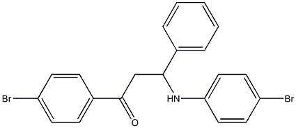 1-(4-Bromophenyl)-3-(phenyl)-3-[(4-bromophenyl)amino]propan-1-one Structure