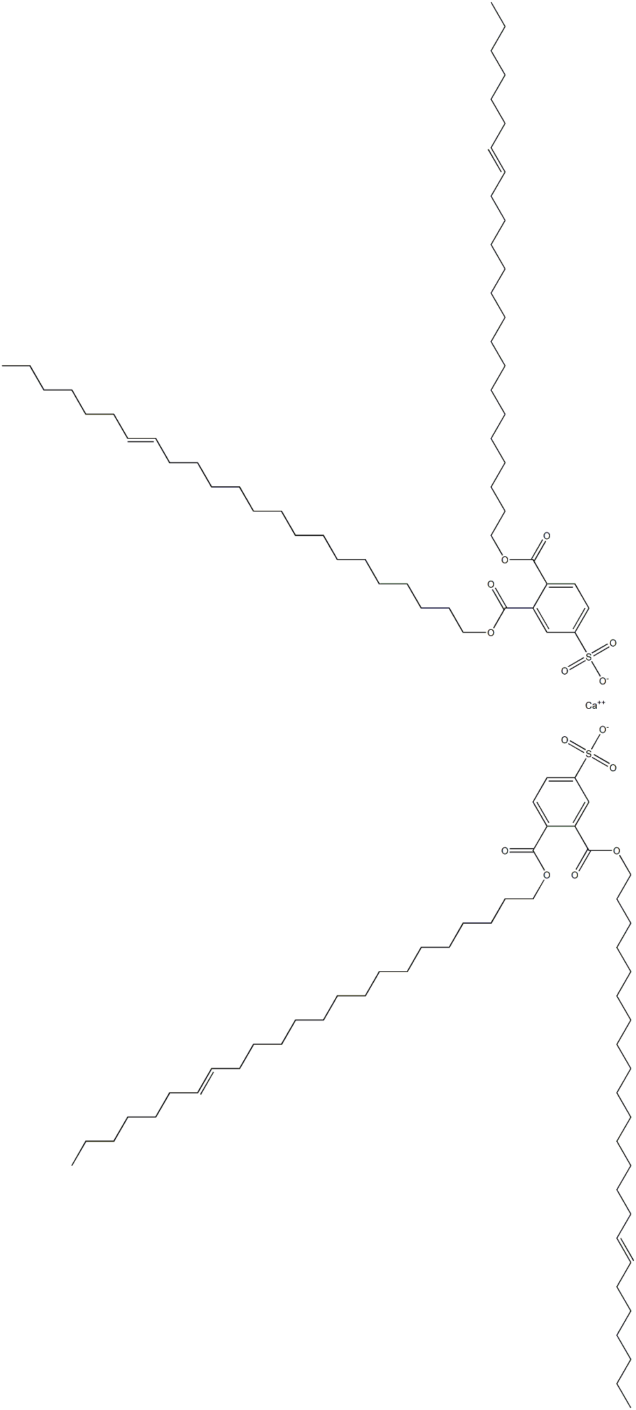 Bis[3,4-di(16-tricosenyloxycarbonyl)benzenesulfonic acid]calcium salt Structure